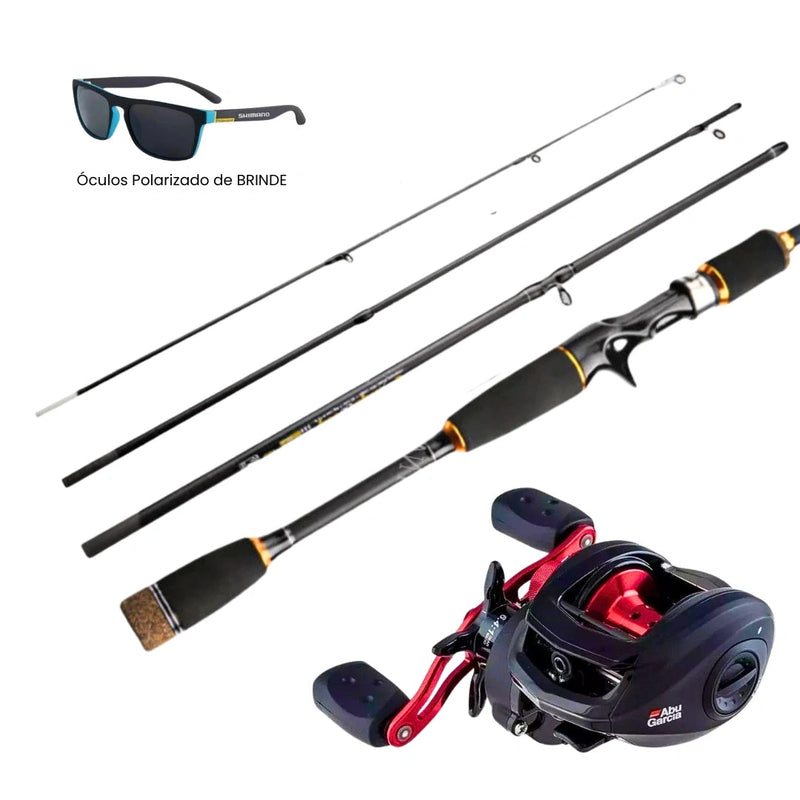 Kit De Pesca Carretilha Abu Garcia Black MAX3 + Vara 1,80m 20LBS